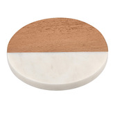 Maxwell &amp; Williams Coaster Collective Round Marble &amp; Acacia Wood Coasters