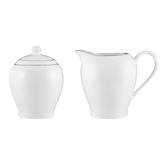 Maxwell &amp; Williams 2 Piece White Porcelain Sugar &amp; Creamer Jar Set