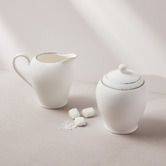 Maxwell &amp; Williams 2 Piece White Porcelain Sugar &amp; Creamer Jar Set