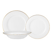 Maxwell &amp; Williams 12 Piece White Porcelain Rim Dinner Set