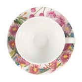 Maxwell &amp; Williams Royal Botanic Gardens Eucalyptus Bloom 200ml Porcelain Coupe Cups &amp; Saucers