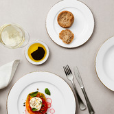 Maxwell &amp; Williams 12 Piece White Porcelain Rim Dinner Set