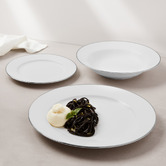 Maxwell &amp; Williams 12 Piece White Porcelain Rim Dinner Set