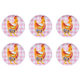Maxwell &amp; Williams Pink Pete Cromer Barn Friends Chook 20cm Plates