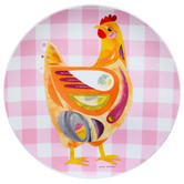 Maxwell &amp; Williams Pink Pete Cromer Barn Friends Chook 20cm Plates