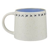 Maxwell &amp; Williams The Mug Club Indigo Blue Cross 330ml Stoneware Mugs