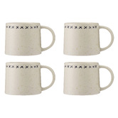 Maxwell &amp; Williams The Mug Club Indigo Blue Cross 330ml Stoneware Mugs