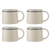 Maxwell &amp; Williams The Mug Club Indigo Blue Link 330ml Stoneware Mugs