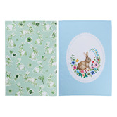 Maxwell &amp; Williams 2 Piece Clover &amp; Cottontail Tea Towel Set