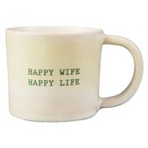 Maxwell &amp; Williams The Mug Club Quotes Happy Wife Happy Life 350ml Mugs