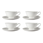 Maxwell &amp; Williams Cashmere Footed 200ml Teacups &amp; Saucers