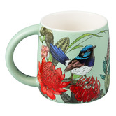 Maxwell &amp; Williams Native Grace Superb Fairywren 350ml Porcelain Mugs