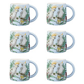Maxwell &amp; Williams Native Grace Yellow Crested Cockatoo 350ml Porcelain Mugs