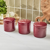 Maxwell &amp; Williams 3 Piece Bordeaux Epicurious Canister Set