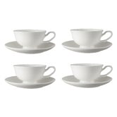 Maxwell &amp; Williams Cashmere Footed 90ml Espresso Cups &amp; Saucers