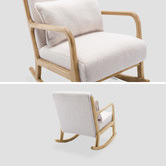 Lily's Patio Desirei Boucle Rocking Chair | Temple & Webster