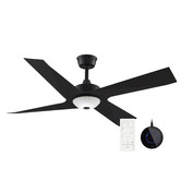Three Sixty Fans Modn 4 Blade Smart Ceiling Fan with Light
