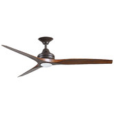 Three Sixty Fans 152cm Spitfire 3 Blade Ceiling Fan with Light