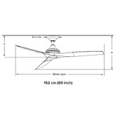Three Sixty Fans Spitfire Smart Ceiling Fan with Light