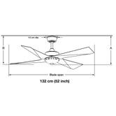 Three Sixty Fans Modn 4 Blade Smart Ceiling Fan with Light