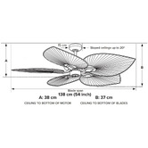 Three Sixty Fans Tropicana AC Ceiling Fan