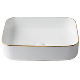 Eight Quarters Kensington 510mm Rectangular Ceramic Above Counter Basin