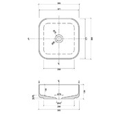 Eight Quarters Kensington 385mm Square Ceramic Above Counter Basin