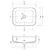 Eight Quarters Kensington 510mm Rectangular Ceramic Above Counter Basin