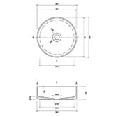 Eight Quarters Regency 365mm Round Ceramic Above Counter Basin