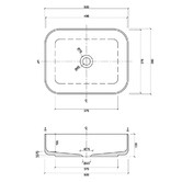 Eight Quarters Regency 500mm Rectangular Ceramic Above Counter Basin