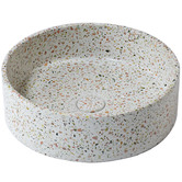 Eight Quarters Round 390mm Terrazzo Above Counter Basin With 32mm Waste