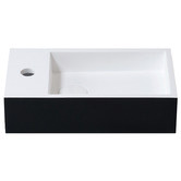 Eight Quarters Oxford 400mm Solid Surface Left Tap Wall-Hung Basin