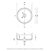 Eight Quarters Montalto 360mm Round Ceramic Above Counter Basin