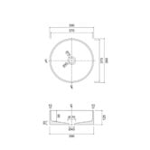 Eight Quarters Round 390mm Terrazzo Above Counter Basin With 32mm Waste