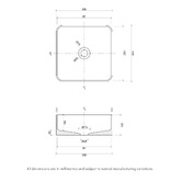 Eight Quarters Montalto 365mm Square Ceramic Above Counter Basin