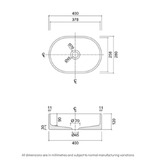 Eight Quarters Lucca 400mm Oval Terrazzo Above Counter Basin With 32mm Waste