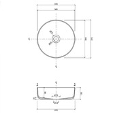 Eight Quarters Piper 370mm Round Ceramic Above Counter Basin