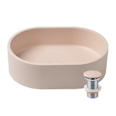 Eight Quarters EQ 400mm Oval Concrete Basin &amp; Waste Set