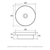 Eight Quarters Essence 360mm Round Ceramic Semi-Inset Basin