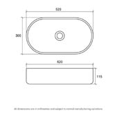 Eight Quarters Essence 520mm Ceramic Above Counter Basin