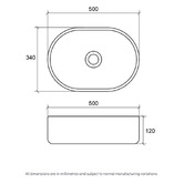 Eight Quarters Essence 500mm Ceramic Above Counter Basin