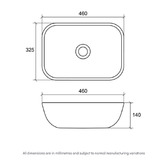 Eight Quarters Essence 460mm Ceramic Above Counter Basin