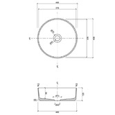 Eight Quarters Concrete 400mm Round Above Counter Basin