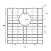 Eight Quarters Henley 368mm Stainless Steel Sink Grid