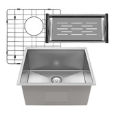 Eight Quarters Henley 540mm Single Stainless Steel Kitchen Sink Package