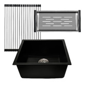 Eight Quarters Grange 450mm Single Granite Kitchen Sink Package