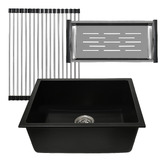 Eight Quarters Grange 550mm Single Granite Kitchen Sink Package