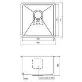 Eight Quarters Henley 450mm Stainless Steel Kitchen Sink Package