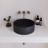 Eight Quarters Concrete Smooth 390mm Round Above Counter Basin