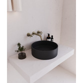 Eight Quarters Concrete Smooth 390mm Round Above Counter Basin